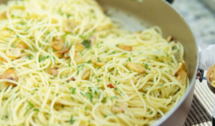 Receita de macarrão espaguete alho e óleo