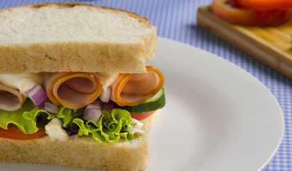 Opção de lanche leve para comer a noite