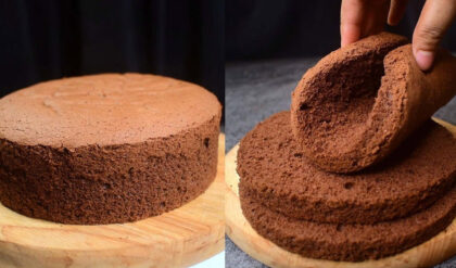 Pão de Ló de Chocolate fofinho e levinho