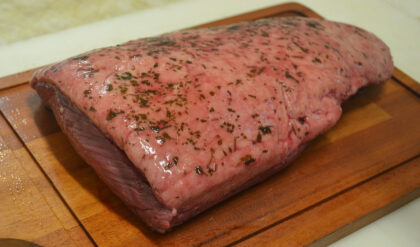 Picanha no forno com sal grosso